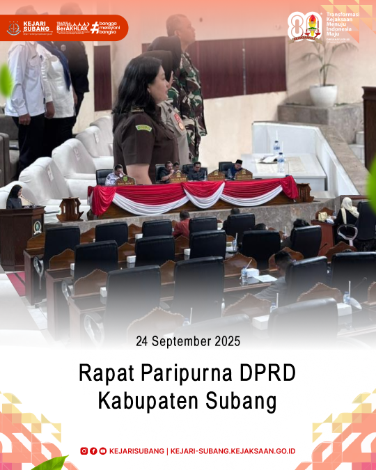 Rapat Paripurna DPRD Kabupaten Subang