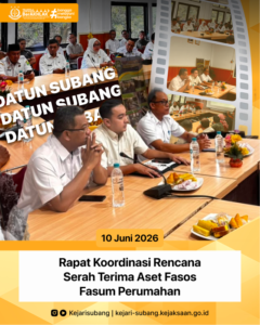 Rapat Koordinasi Rencana Serah Terima Aset Fasos Fasum Perumahan