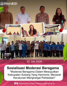 Pada hari Rabu 22 Juli 2026, Kepala Kejaksaan Negeri Subang, Bapak Dr. Noordien Kusumanegara, S.