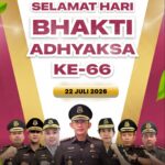 Selamat Hari Bhakti Adhyaksa Ke-66! ⚖️🇮🇩22 Juli 2026 menjadi momentum refleksi dan penguatan k